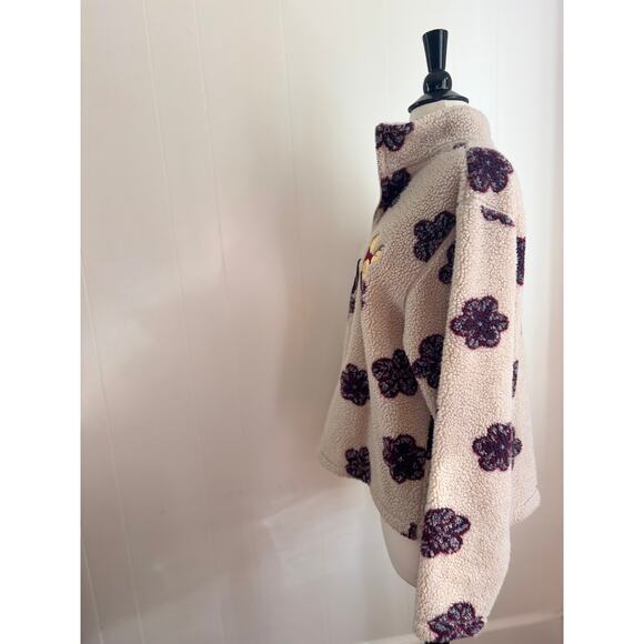 Vintage 90's Disney Store Fleece Winne the Pooh Floral Jacket Size M - Picture 4 of 7